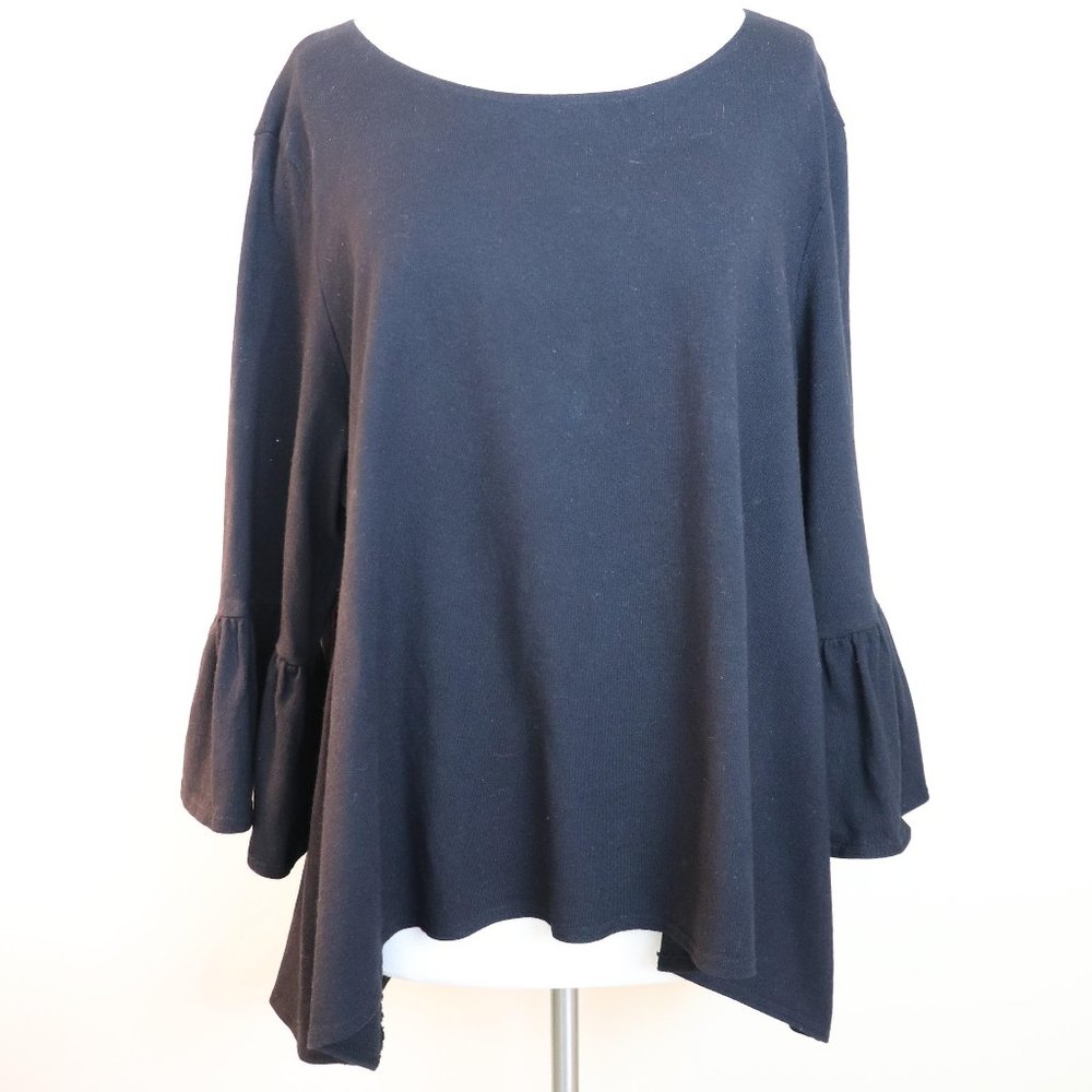 Bryn Walker Black Cotton Knit Tunic Size XL